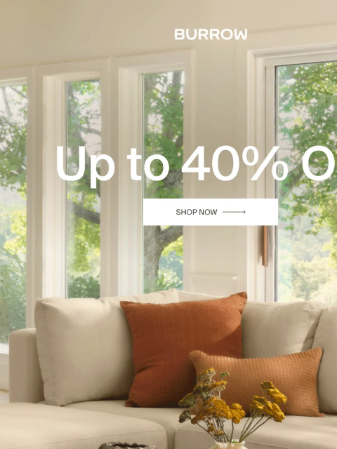 burrow newsletter: Settle Into Spring Sale: Up to 40% off everything