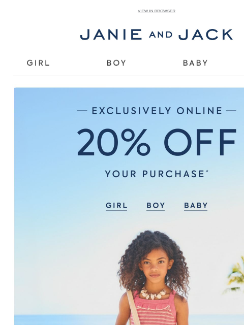 janieandjack newsletter: Up to 60% off so many styles...