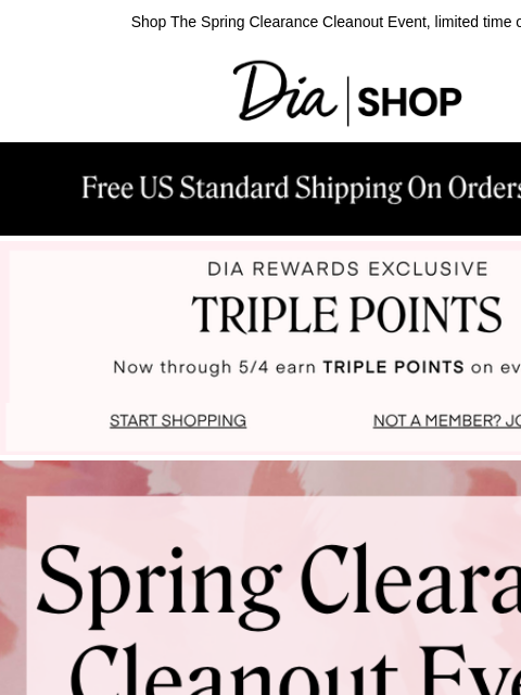 dia newsletter:  ICYMI: Up to 75% off Clearance ❣️​