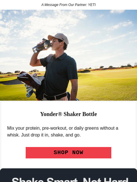golfdigest newsletter: The New Yonder® Shaker Bottle