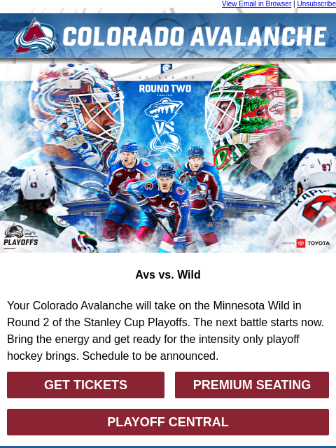 thecoloradoavalanche newsletter: ⛰️ Round 2 Opponent is Locked In
