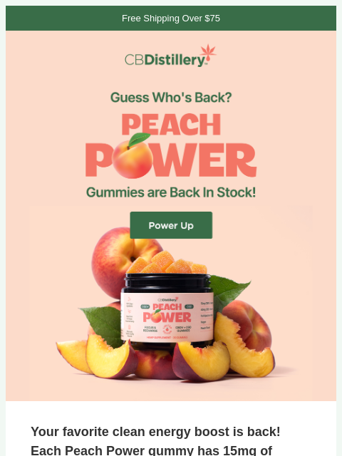 thecbdistillery newsletter: Guess who's back, back again? 🍑⚡️