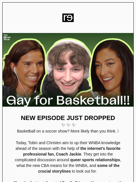 re-website newsletter: Becoming WNBA Fans with Coach Jackie!