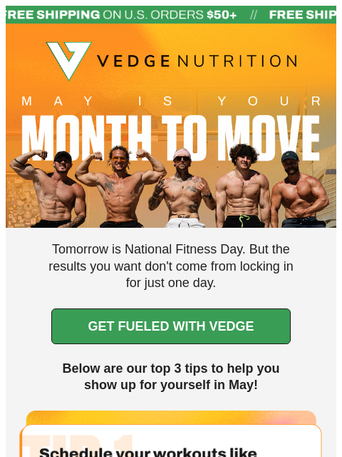 vedgenutrition newsletter: 💪 May you MOVE this month!