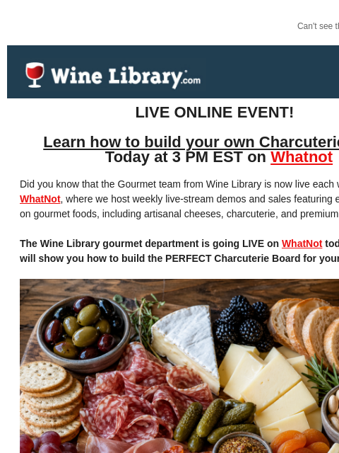 winelibrary newsletter: LIVE online event today!  Learn how to Build your ...