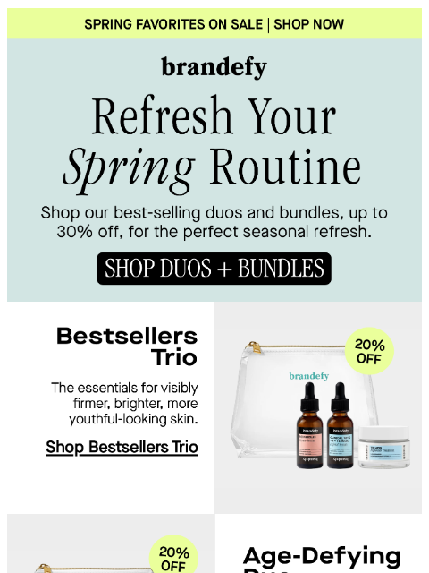 brandefyskin newsletter: Refresh your spring routine