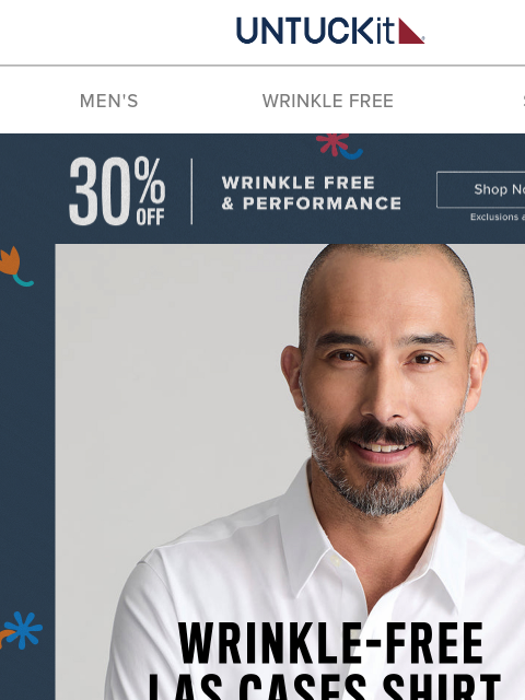 untuckit newsletter: 30% Off Wrinkle-Free Shirts—Like This Icon ⭐