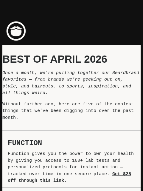 beardbrand newsletter: Best of April 2026