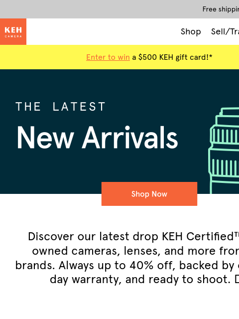 keh newsletter: Your kit needs these new arrivals 📸
