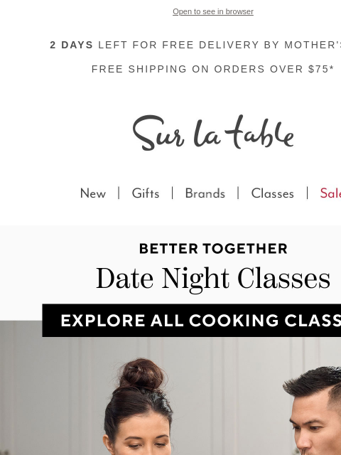 surlatable newsletter: May Date Nights: Steak, salmon and surprises.