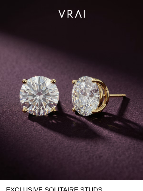 vrai newsletter: Shop gift-ready Solitaire Studs