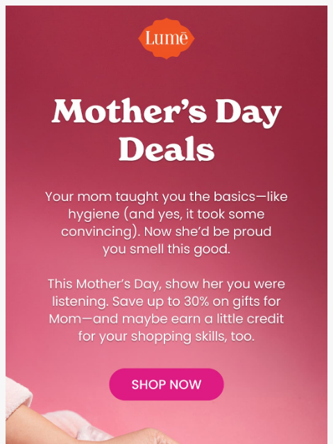 lumedeodorant newsletter: 🌼 Save up to 30% on bundles for Mom