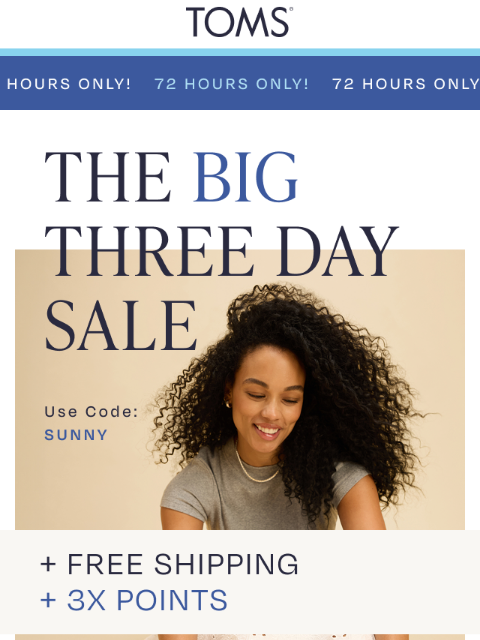toms newsletter: 25% Off + Free Shipping on Sneakers