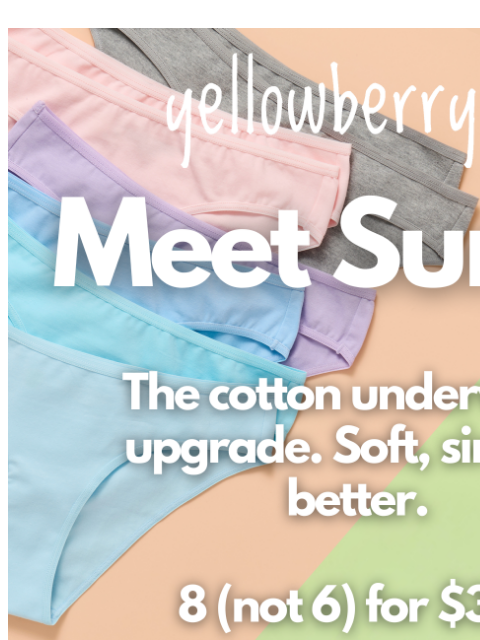 yellowberrycompany newsletter: 8 for $32 Underwear