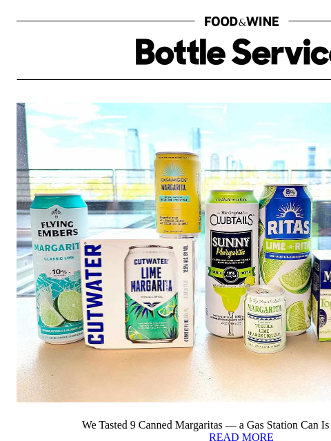 foodandwine newsletter: The No. 1 Canned Margarita Is a Gas Station Find