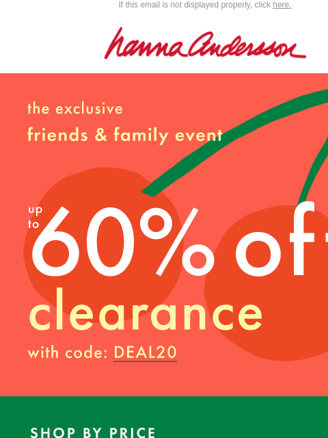 hannaandersson newsletter: 2 Days Only: Up To 60% Off Clearance