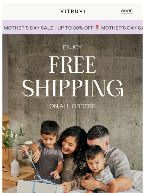 vitruvi newsletter: FREE Shipping On All Your Faves 🚐