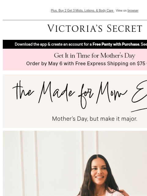 victoriassecret newsletter: 30% Off PJs—Exactly What Mom Wants