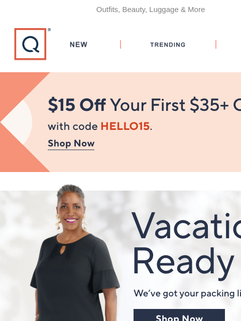 qvcemail newsletter: Going Somewhere? Pack Sale Prices