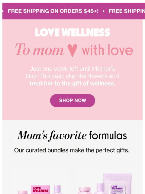 lovewellness newsletter: Did you get mom a gift? 👀