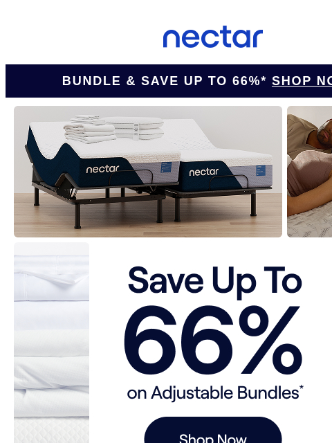 nectarsleep newsletter: Save Up To 66% On Bundles: Wake Up Leveled Up. ☀️