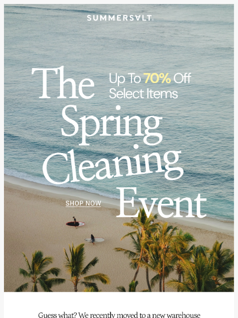summersalt newsletter: Up to 70% OFF Favorites 💛 Spring Cleaning Event →
