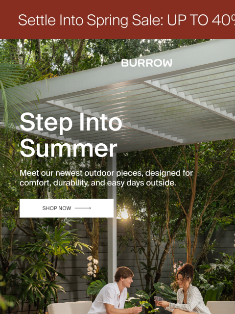 burrow newsletter: New outdoor has arrived