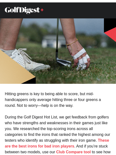golfdigest newsletter: The best irons for bad iron players
