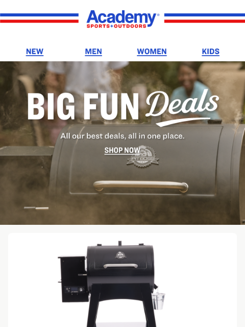 academy newsletter: GRILL DEAL! Up to $100 Off Pit Boss Grills 🔥