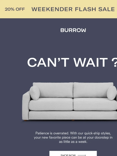 For those in a hurry… Weekender Flash Sale Shop Now Span Sleeper Sofa Shop Now Shop Now Union Sofa Vesper Lounge Chair Shop Now Shop Now Prairie Modern Rug Carta Coffee Table Shop Now Shop Now Shop Now