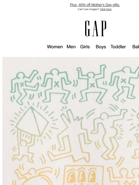 gap newsletter: Gap | Keith Haring. The collection.