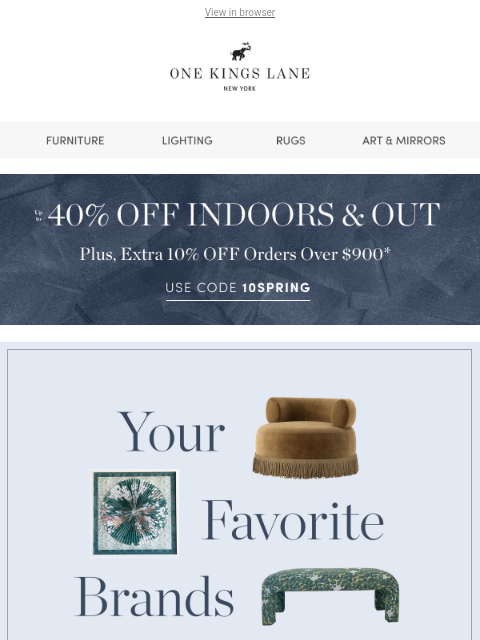 onekingslane newsletter: Kim Salmela, Erin Gates, Dawn Wolfe & More — Up to...