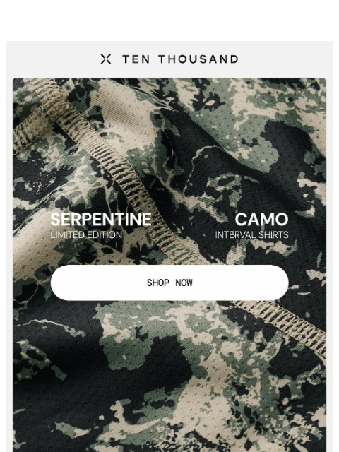 tenthousand newsletter: Just Landed: Serpentine Camo