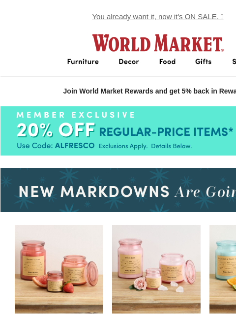 emailworldmarket newsletter: NEW SALE PRICE on items you ❤️!