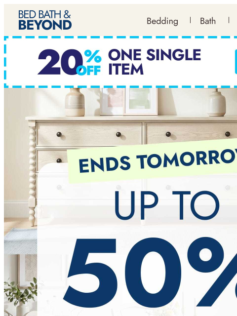 bedbathandbeyond newsletter: Spring savings end tomorrow 🌸