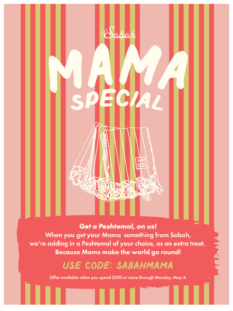 sabah newsletter: ONE DAY LEFT: Sabah Mama Special 💌