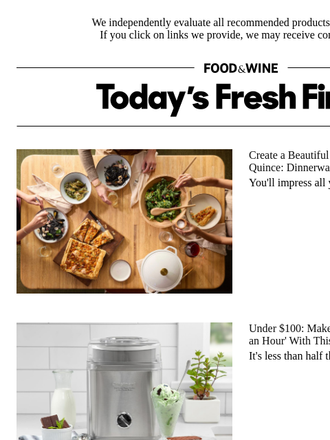 foodandwine newsletter: Craving Ice Cream? This Cuisinart Maker Is Under $...