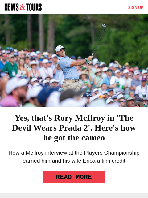 golfdigest newsletter: The story behind Rory’s Hollywood cameo