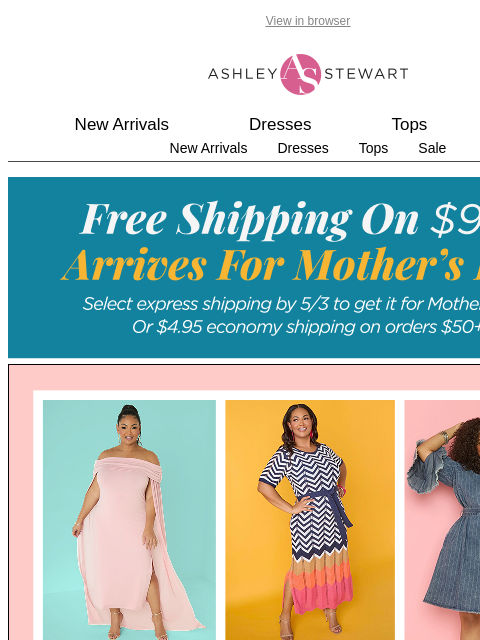 ashleystewart newsletter: LAST DAY! 📢 50% off Dresses in store & online