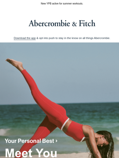 abercrombie newsletter: Designed to touch grass...