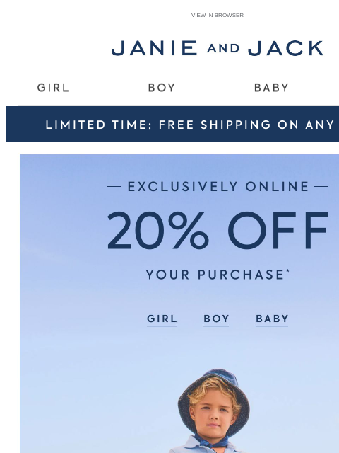 janieandjack newsletter: Perfect for paradise (and 20% off)