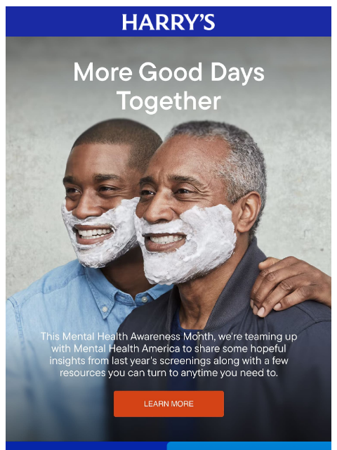 harrys newsletter: Talking about men’s mental health