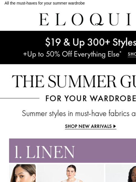 All the must-haves for your summer wardrobe Logo Promo Headline Linen Crochet Cotton poplin NEW ARRIVALS BEST SELLERS DRESSES WORKWEAR DAILY DEAL SALE You are receiving this email because you signed up