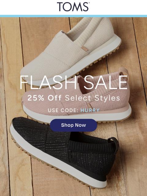 toms newsletter: Save 25% on Sporty Alpargatas