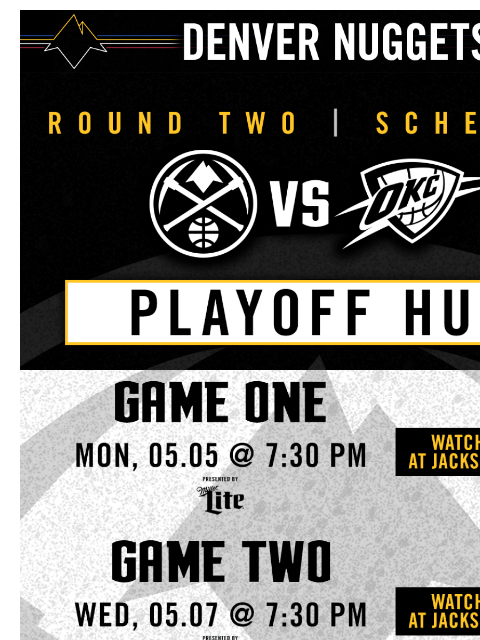 nuggets newsletter: 📣 Nuggets Advance to 2nd Round!