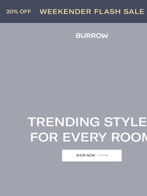 Trending styles now 20% off Weekender Flash Sale Shop Now For the Living Room Nomad Sectional Union Sofa Range Sectional Span Sleeper Sofa For the Den Index Wall Shelf Vesper Lounge Chair Opera Tall