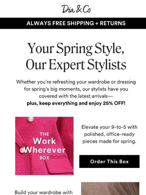 dia newsletter: Looking for a Closet Refresh?