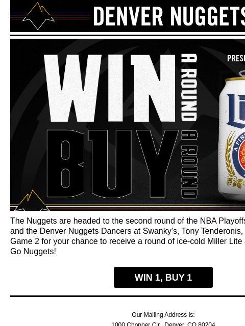 nuggets newsletter: Nuggets Advance to 2nd Round