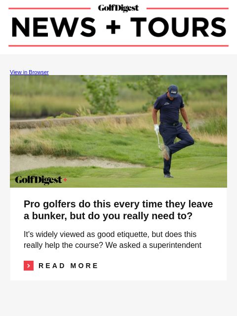 Here's the prize money payout for each golfer at the CJ Cup Byron Nelson GolfDigest View in Browser Pro golfers do this every time they leave a bunker, but do you really need to? Pro golfers do