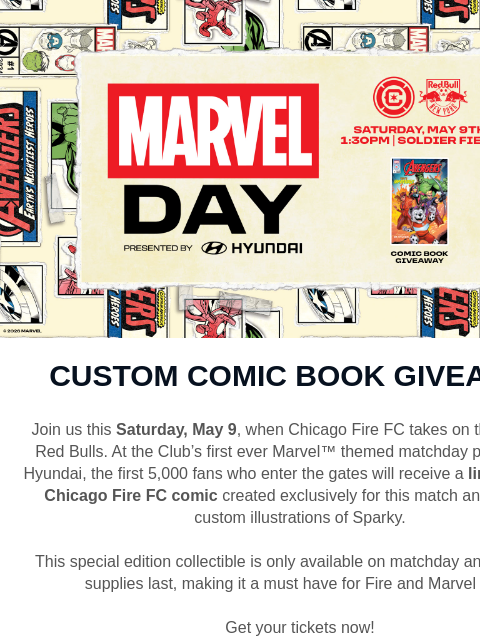 chicagofirefc newsletter: 🦸‍♂️📚 Marvel Matchday Is Here This Saturday